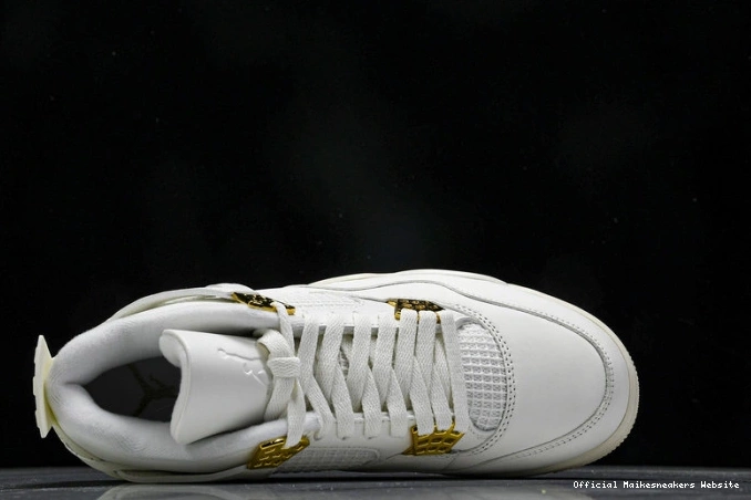 Official Maikesneakers Gold Metallic AQ9129-170 4 Jordan Retro 0725